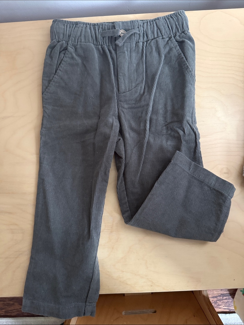 Rylee+ Cru Corduroy Drawstring Pants - Gray